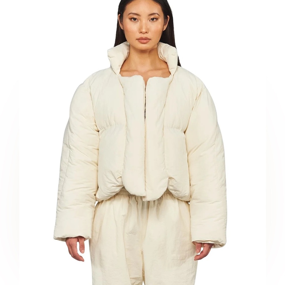 My Mum Made It Cream Puffer Jacket S/M